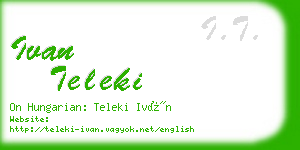 ivan teleki business card